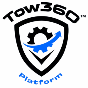 Towing Marketing FAQs Jonestown TX logo combining towing service icon with digital marketing growth and SEO elements for local business branding