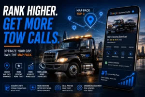 Google business profile optimization for towing company improving local map pack rankings