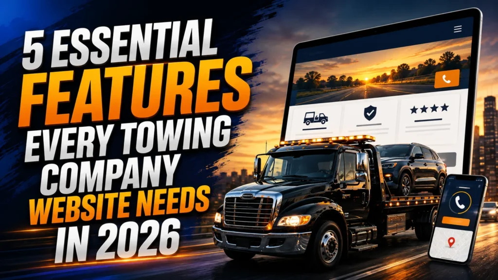 Towing company website features that help generate more calls and leads in 2026