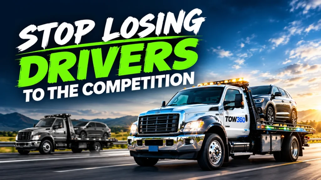 Feature image showing the tow truck driver shortage in 2026