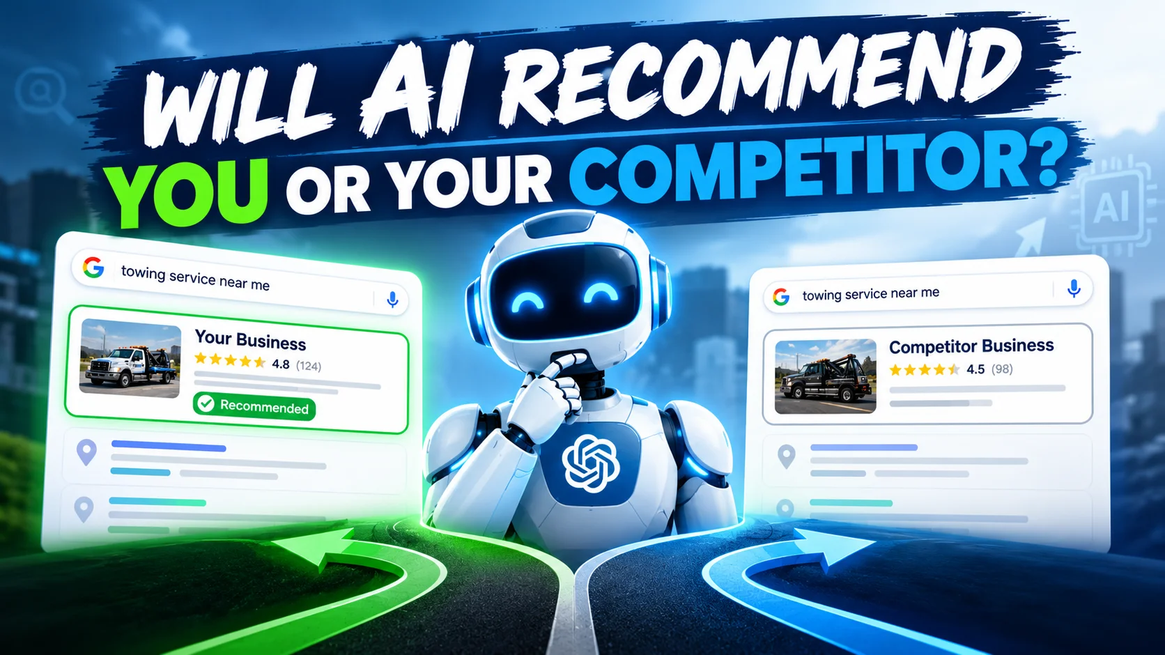 GEO citations for towing companies helping AI search tools find and recommend local towing businesses